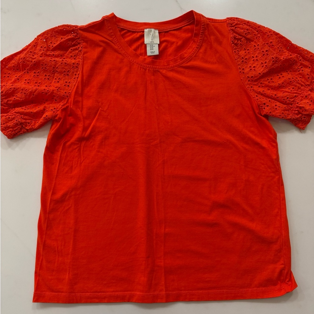 Joie Vibrant Red Short Sleeve Top
